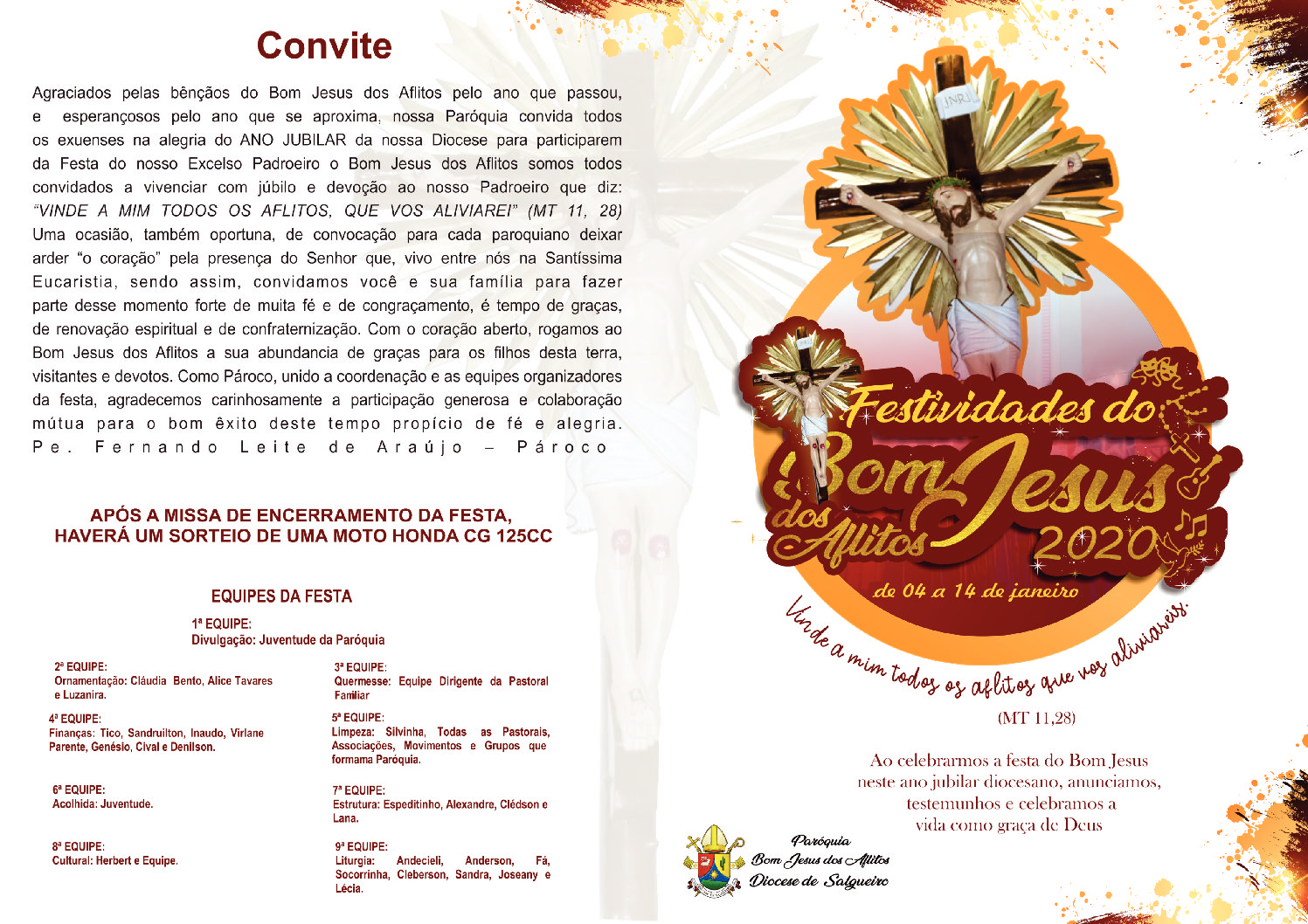 Paróquia de Exu-Pernambuco, inicia as festividades do Bom Jesus dos Aflitos!  – Diocese de Salgueiro